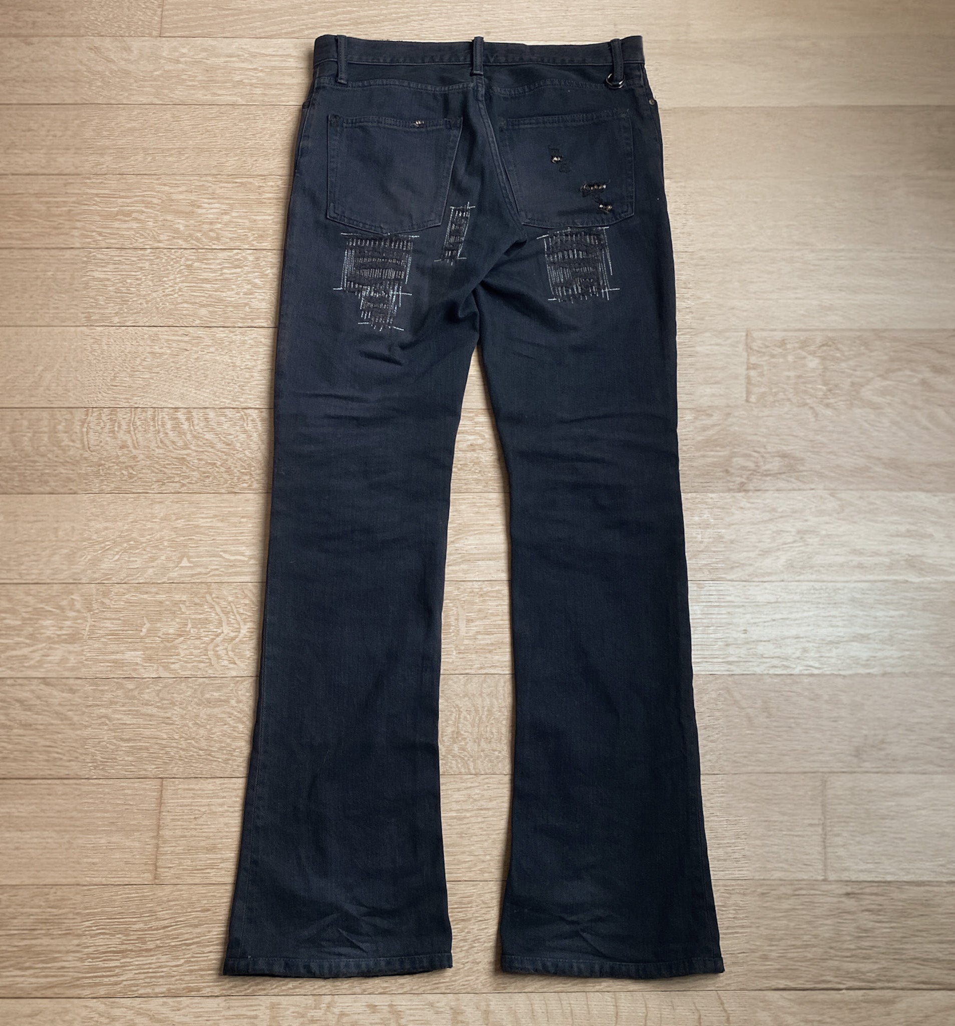 IfSixWasNine Black MudMax Pierced Jeans
